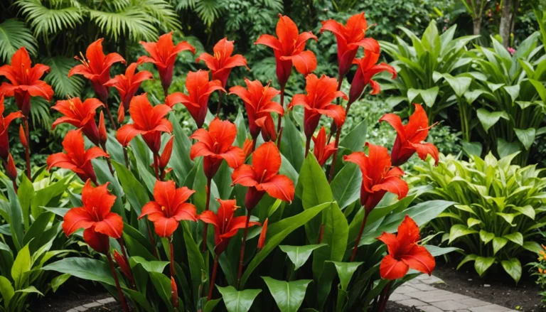 cannas fleurs rouges