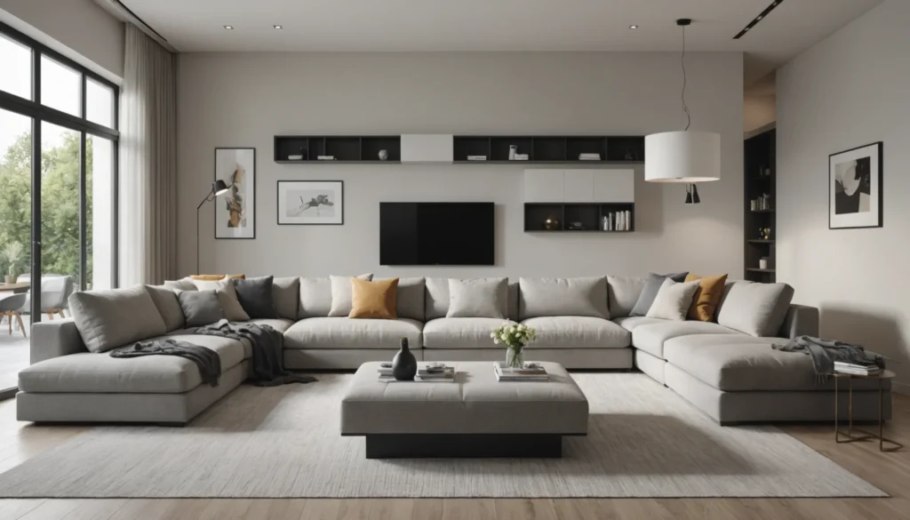 canapé avec fauteuil moderne