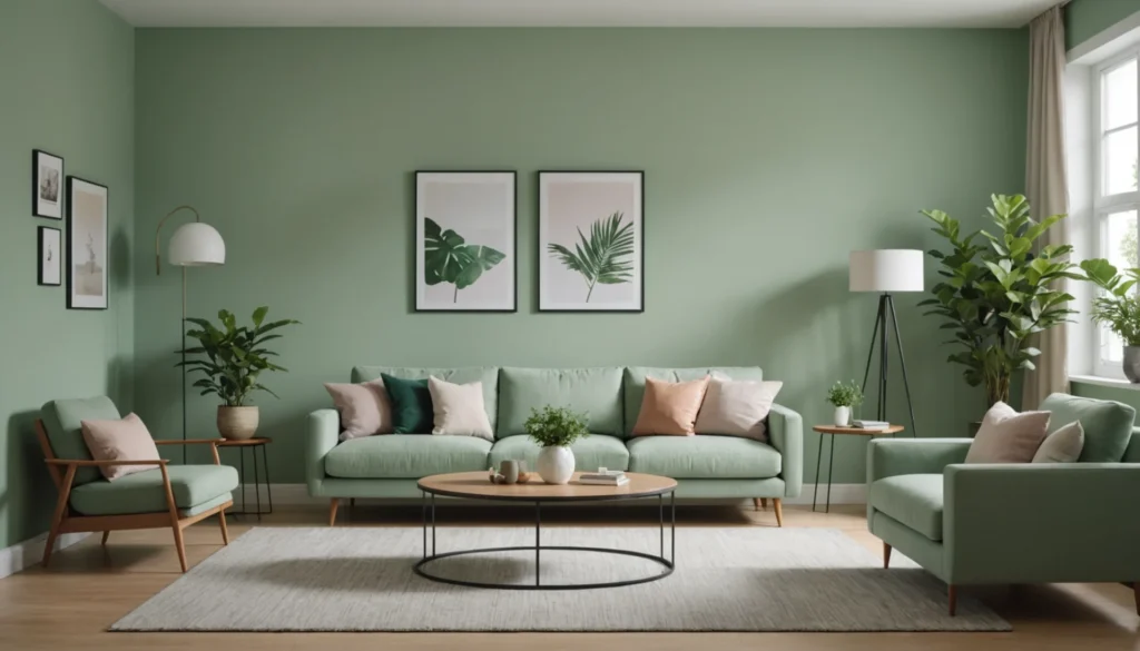 palette de couleurs mur vert pastel