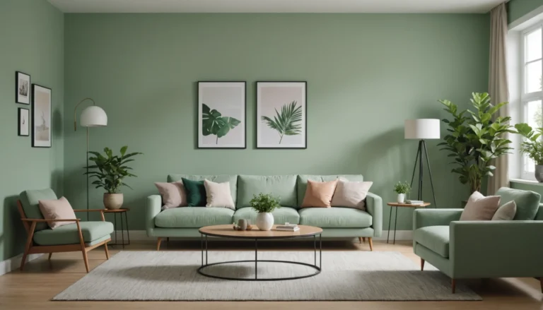 palette de couleurs mur vert pastel